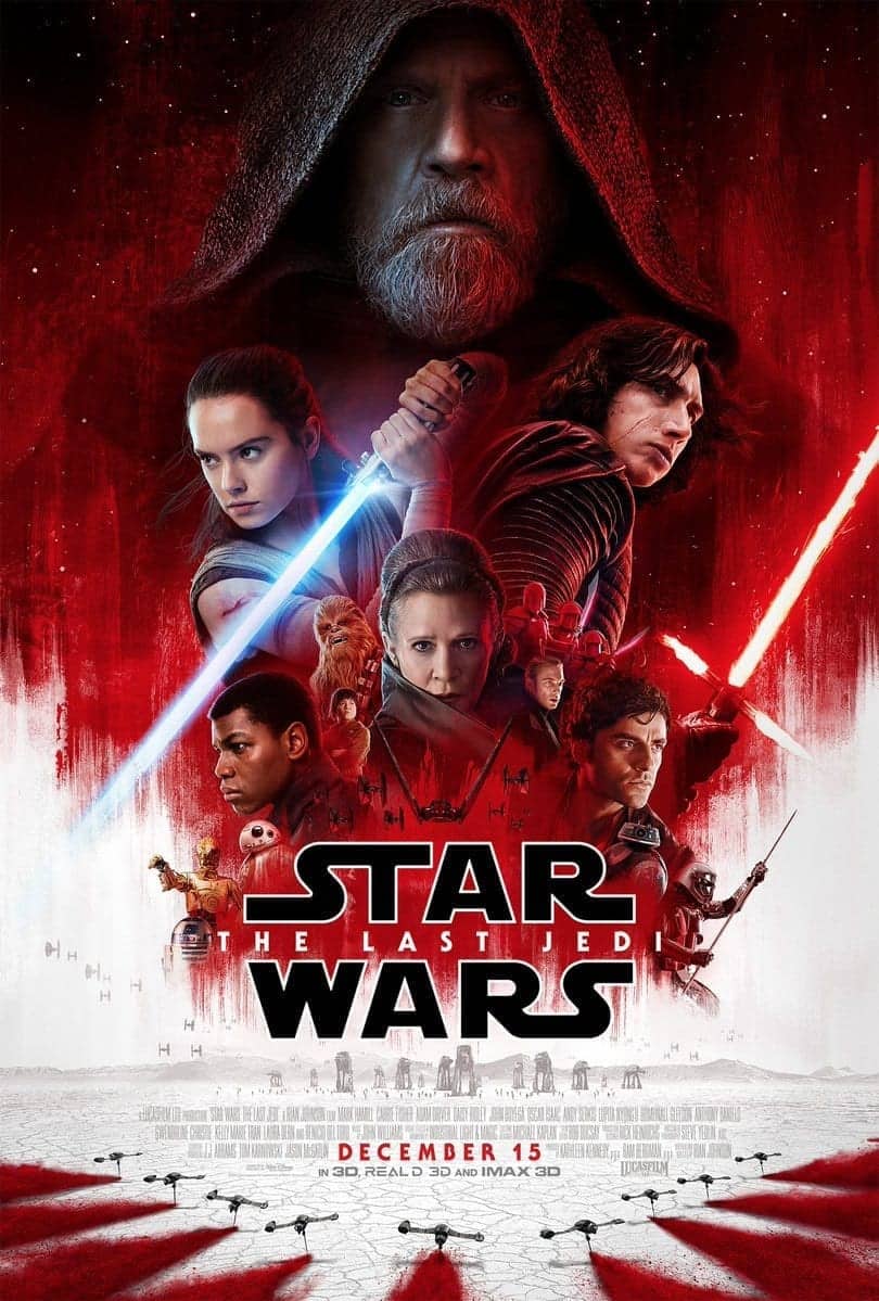 The poster for "Star Wars: The Last Jedi" from Lucasfilm