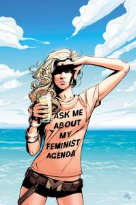 (C) Marvel - the "why is this controversial?" cover of the last issue of Chelsea Cain's "Mockingbird" run.