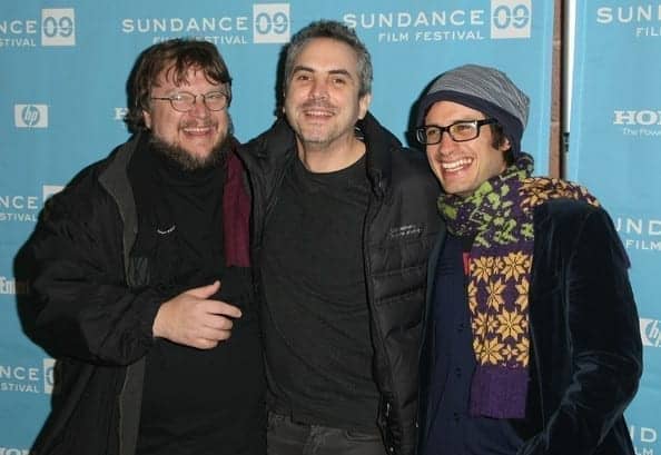 Directors Guillermo Del Toro and Alfonso Cuaron with Gael Garcia Bernal.