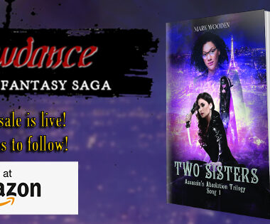 Ad for action urban fantasy novel "Two Sisters" Amazon presale