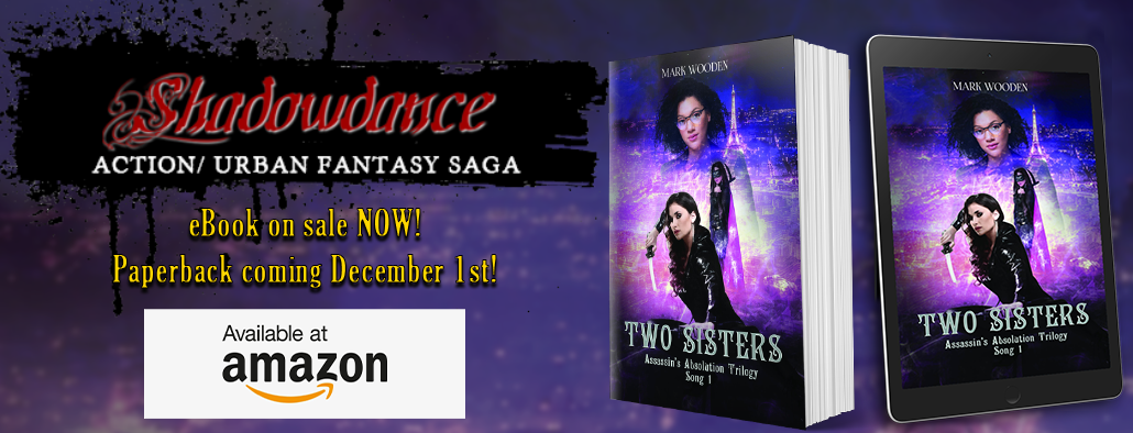 action urban fantasy book Two Sisters cover with eBook on sale now