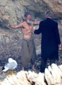 On-set pic of Matt Damon as Odysseus for Christopher Nolan's The Odyssey 